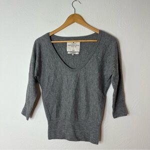 Vintage Abercrombie & Fitch Y2K Cashmere Gray Women's V-Neck Sweater size Small